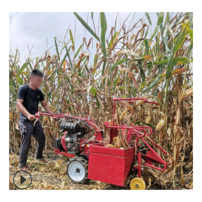 秸稈粉碎還田帶扒皮功能收割機(jī) 柴油15馬力玉米收割機(jī) 割玉米機(jī)器