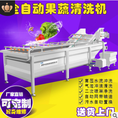 現貨果蔬氣泡清洗機 全自動凈菜設備蔬菜清洗機 學校食堂洗菜機