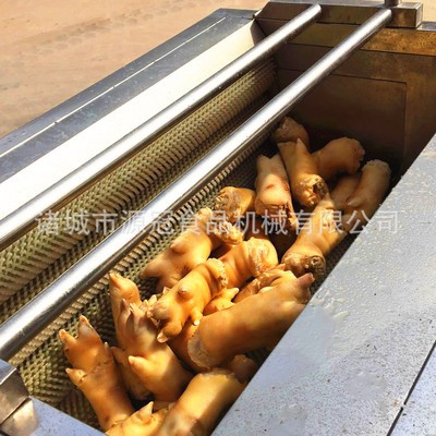 廠家批發不銹鋼毛刷清洗機 羊蹄清洗機 連續式豬腳清洗機容量大Y