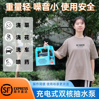 農(nóng)狀元廠家批發(fā)充電式抽水泵小型噴霧器高壓澆菜神器澆水機(jī)農(nóng)用