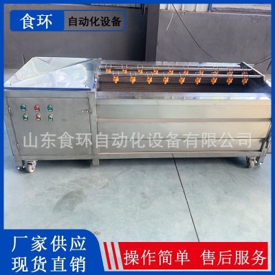 根莖類毛輥土豆去皮清洗機(jī) 全自動商用土豆清洗去泥機(jī)毛刷清洗機(jī)