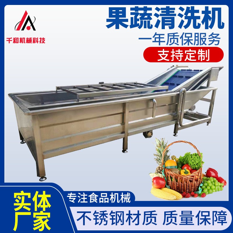 氣泡清洗機(jī)廠家定做 清洗機(jī)設(shè)備流水線 黃瓜蔬菜加工整套清洗設(shè)備