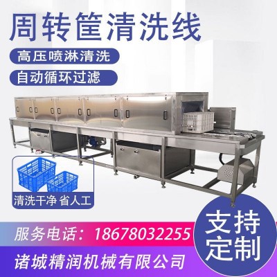 工業(yè)用肉制品周轉箱清洗機 屠宰場專用洗筐機 水果筐清洗機