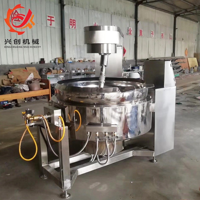 自動可傾式月餅餡料行星攪拌炒鍋 燃氣加熱火鍋底料炒鍋銷售
