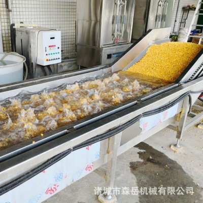 水果玉米全自動蒸煮機漂燙機 海鮮食品蒸煮冷卻線中藥材蒸煮機