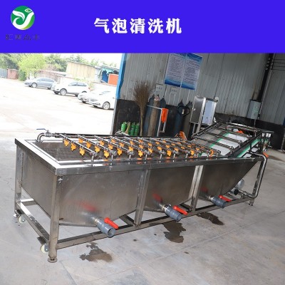 不銹鋼高壓噴淋自動(dòng)輸送梅干菜酸菜無(wú)損氣泡清洗機(jī)多功能清洗機(jī)