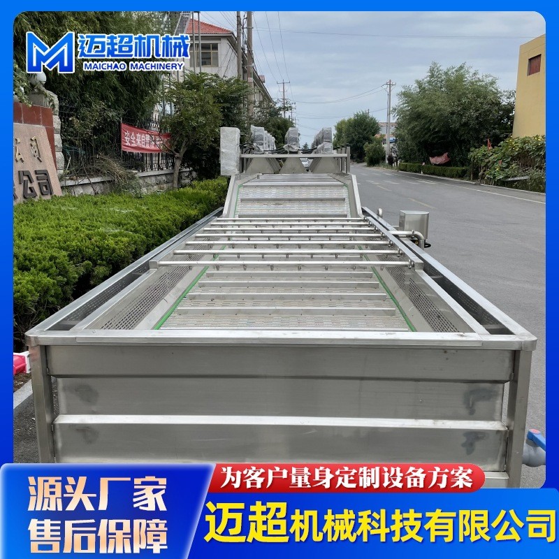 全自動噴淋式果蔬清洗機 葉類蔬菜高壓氣泡清洗機 清洗流水設備