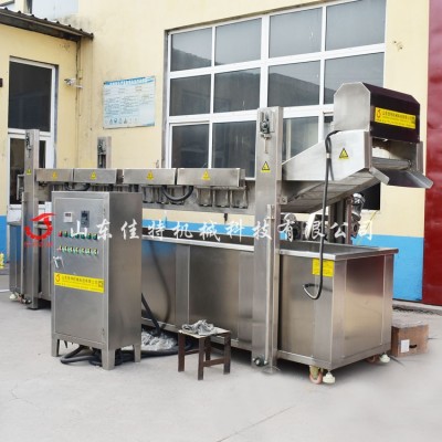 全自動蝦片油炸生.產(chǎn)線電加熱薯片油炸機(jī)鍋商用小龍蝦油炸流水.線