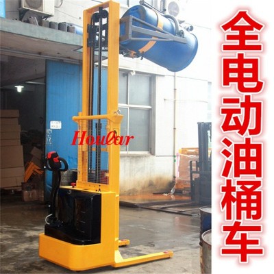專業(yè)YL520電動油桶倒料翻轉(zhuǎn)車全自動油桶搬運(yùn)傾倒油罐堆高倒料車