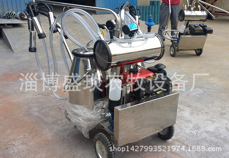 YZ-Ⅰ型鐵架真空泵式單桶奶牛移動擠奶機