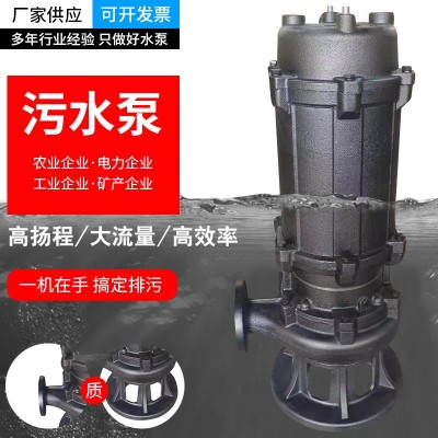無堵塞潛水泵 污水泵大流量農田灌溉市政排污水電廠污水污物處理