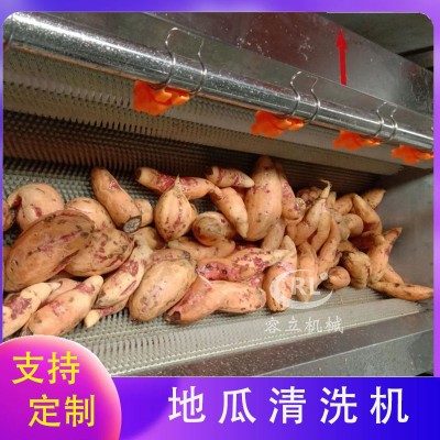 現貨毛刷清洗機 輥刷式土豆胡蘿卜清洗去泥機 全自動紅薯清洗機