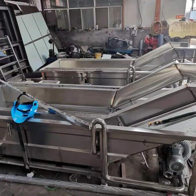 SUS304芥菜氣泡清洗機洗蔬菜機 速凍蔬菜清洗設備 果蔬清洗線