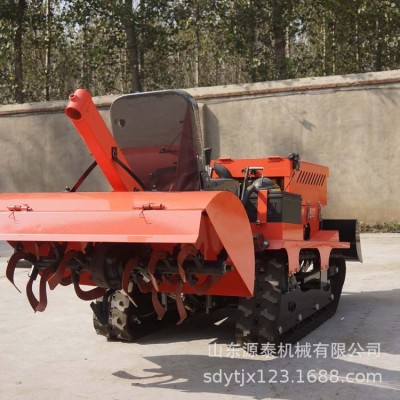 自走式大馬力微耕機 農用果園開溝機 山坡梯田履帶式旋耕機出售