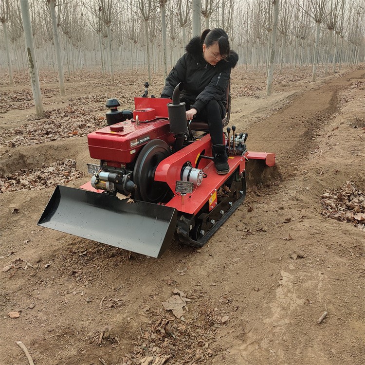 小型微耕機(jī) 大棚履帶式多功能開(kāi)溝起壟旋耕機(jī) 山地農(nóng)用打田耕地機(jī)