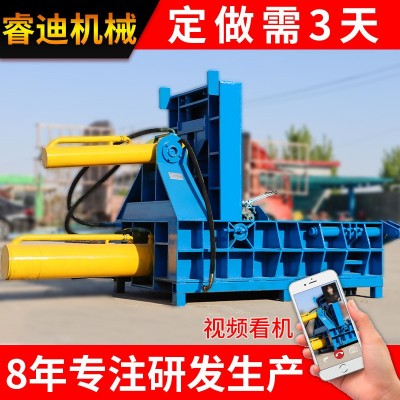 廢鋁彩鋼瓦金屬壓塊機全自動鐵銷壓塊機125噸金屬液壓壓塊機價格