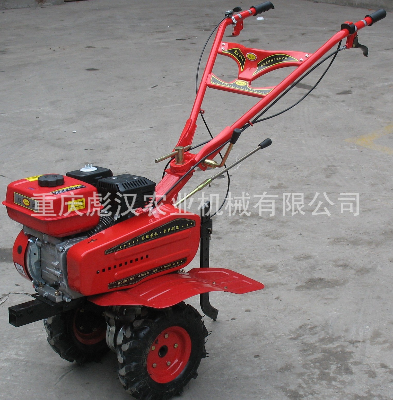 山區耕地用的微耕機-彪漢牌500型外置離合微耕機，皮帶傳動微耕機