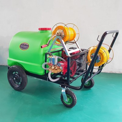 推車式果園打藥機(jī)300L大輪胎噴霧器手推式汽油柴油機(jī)電機(jī)噴霧機(jī)