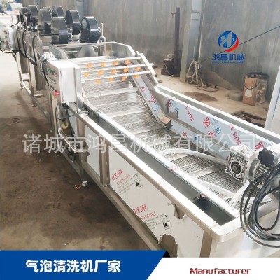散裝豆干熟食清洗風(fēng)干流水線設(shè)備 果蔬氣泡清洗機(jī) 油菜氣泡清洗機(jī)