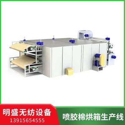 常熟市明盛無紡設備供應噴膠棉烘箱生產線 切邊收卷機