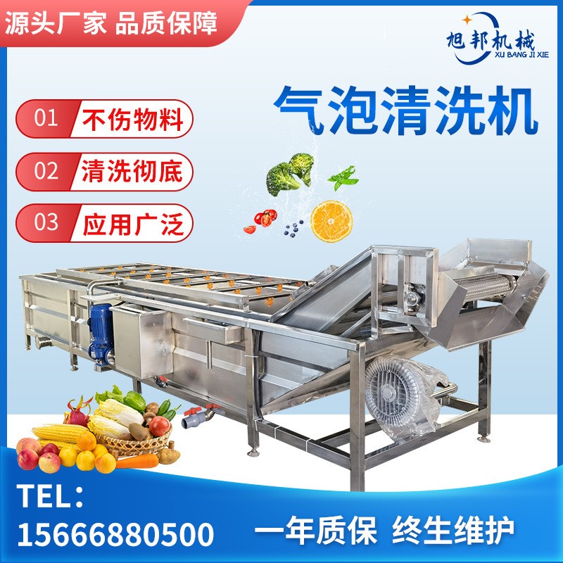 全自動果蔬噴淋清洗機 不銹鋼中央廚房大型洗菜機 商用氣泡清洗機