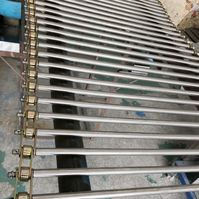 東莞供應不銹鋼鏈條式輸送帶 金屬鏈桿式輸送帶流水線鏈片膠輪