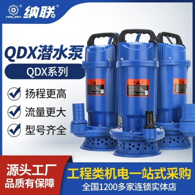 小型家用潛水泵QDX大流量高揚(yáng)程清水泵農(nóng)用灌溉山區(qū)供水抽水泵