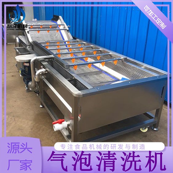 全自動預制凈菜加工設備 噴淋式牛油果清洗線 草莓氣泡清洗流水線