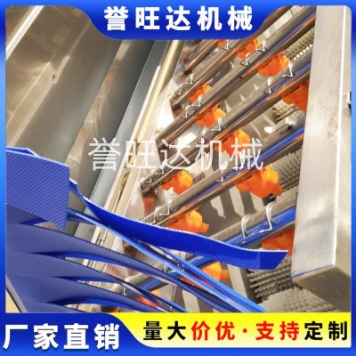 冰糖橙清洗風(fēng)干去水打蠟流水線(xiàn) 柑橘清洗流水線(xiàn) 汽泡洗橘子機(jī)器