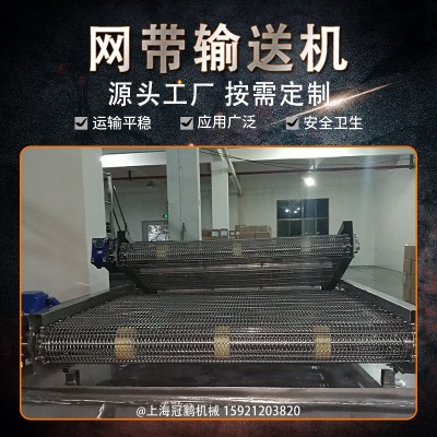 雙層金屬網帶輸送機 整廠鋰電池生產傳送帶 新能源常用酸性輸送線