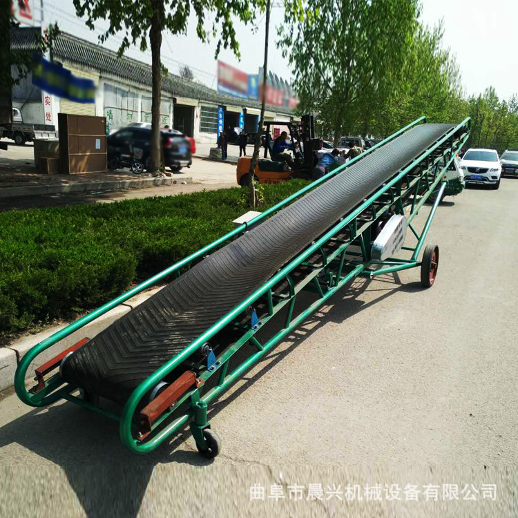 糧食裝車卸車機(jī) 晨興機(jī)械可升降移動式皮帶輸送機(jī) 移動式皮帶機(jī)