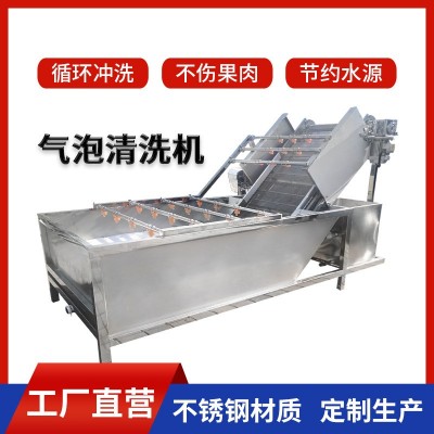 蘋果氣泡式清洗機 大型蘋果氣泡清洗機設備 不銹鋼清洗蘋果機器