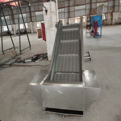 清洗線速凍線鏈板輸送機移動式不銹鋼鏈板式提升機瀝水脫水鏈板機