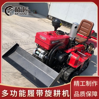 供應小馬力履帶拖拉機 稻田耕整旋耕 打漿農具配置 多功施肥播種
