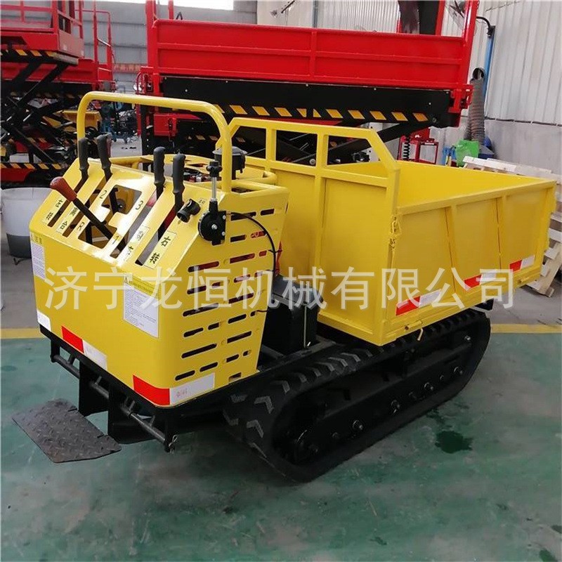 新款多噸位農用柴油手扶履帶車山地果園爬山虎履帶運輸車翻斗車