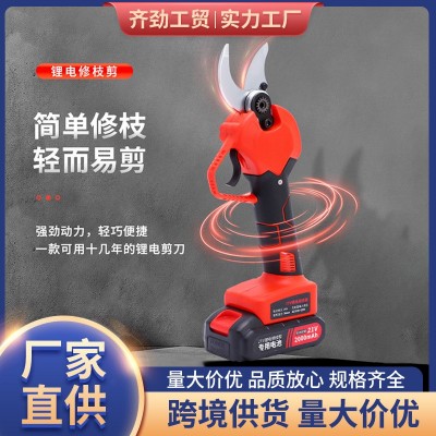 電動(dòng)修枝剪家用枝剪刀園林充電式果樹修剪樹多種功能鋰電電 剪刀