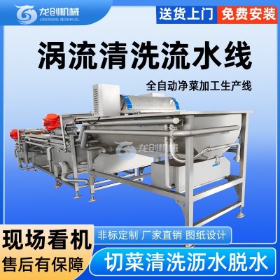 全自動(dòng)渦流清洗機(jī) 凈菜加工不傷品相 切菜旋流清洗瀝水甩干設(shè)備