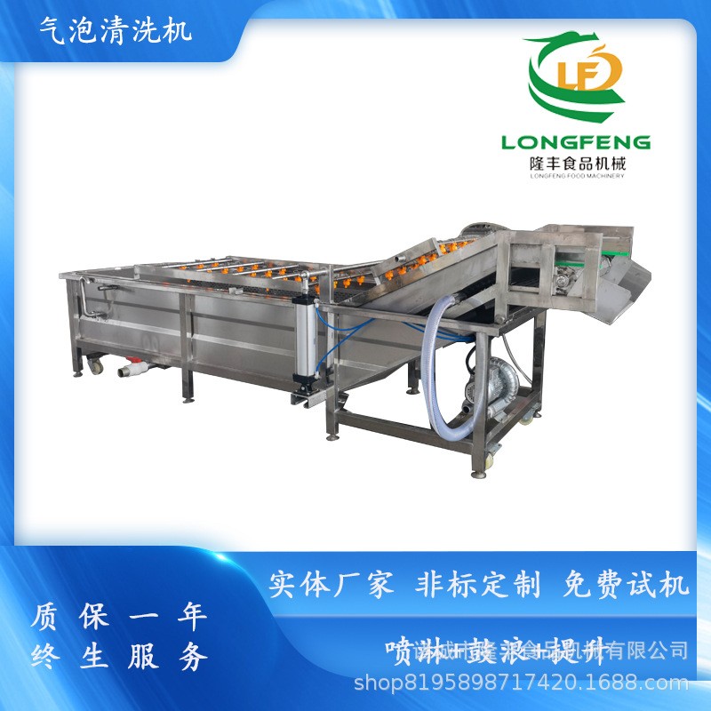全自動(dòng)商用洗菜機(jī) 玉米氣泡清洗機(jī) 不銹鋼辣椒鼓浪式氣泡清洗機(jī)