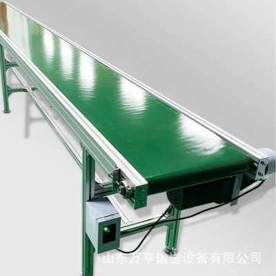 萬亨爬坡皮帶輸送機 耐磨 輸送平穩(wěn) 車間流水線爬坡機 貨物分揀傳