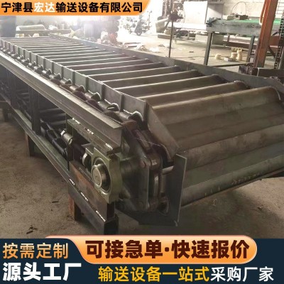 重型鱗板輸送機(jī)廠家耐高溫金屬鑄件運(yùn)輸鏈板機(jī)礦山碎石鱗板輸送機(jī)