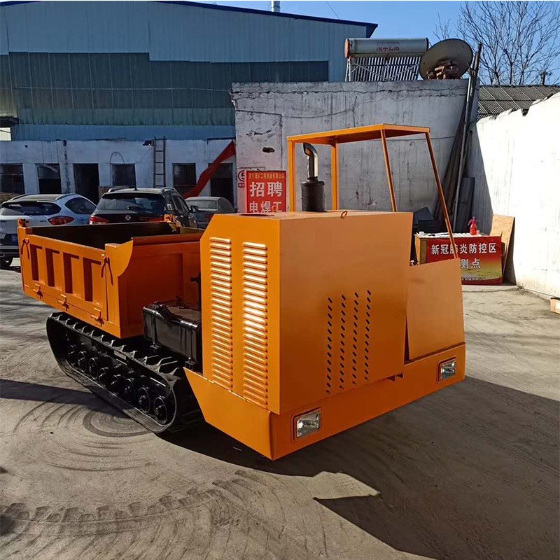 農用2噸工程運輸車小型橡膠履帶翻斗車全地形履帶翻斗自卸車