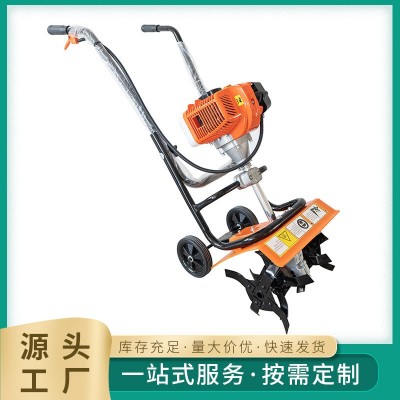 廠家農(nóng)用鋤地翻土機(jī)家用小型微耕機(jī)多功能菜園手推小型汽油旋耕機(jī)