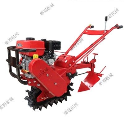 小紅牛開(kāi)溝除草耘耕播種施肥機(jī)大棚山地丘陵果園多功能鏈軌微耕機(jī)