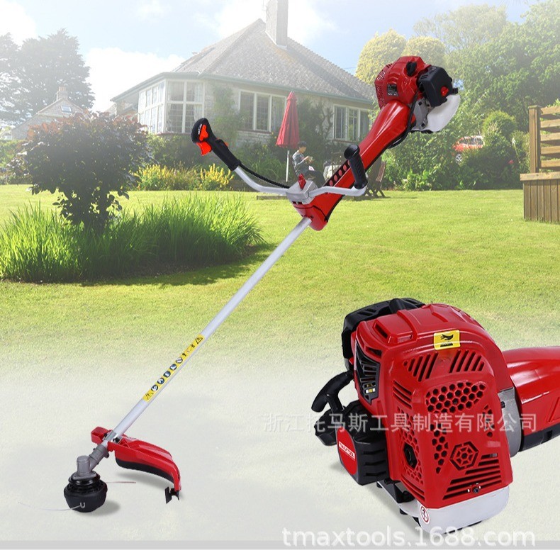 托馬斯園林工具42CC汽油型帶減震系統(tǒng)斜跨式大功率尼龍繩割草機(jī)