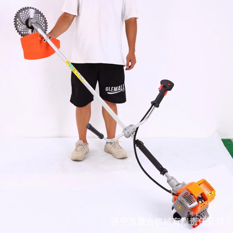 小型便攜式汽油割灌機 四沖程手持側掛割草機 背負式打草割灌機
