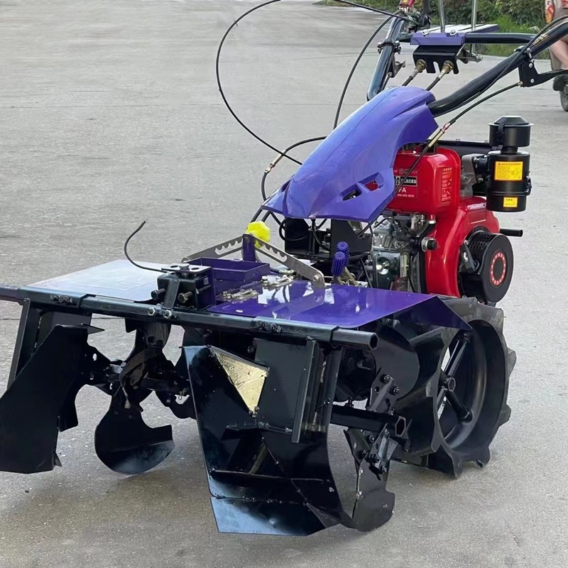 旋耕打埂起壟機寬度可調草莓起壟一體機柴油四驅旋耕培土起埂機