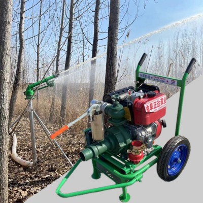 農(nóng)田澆灌3寸噴灌泵 雙葉輪揚(yáng)程120米風(fēng)冷柴油高揚(yáng)泵