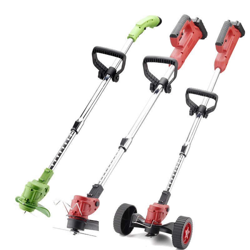 手推式電動(dòng)割草機(jī)輪充電式家用小型多功能草坪鋰電池除草機(jī)剪草機(jī)