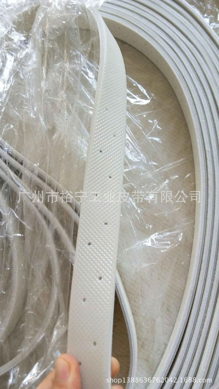 鋼板張力機(jī)皮帶 分條機(jī)皮帶 耐油PU面鉆石紋打孔 縱剪線 助卷機(jī)帶