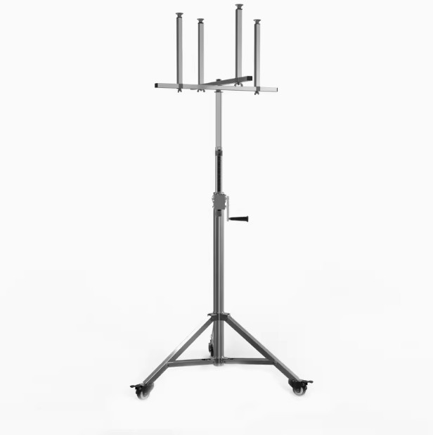 裝燈升降支架燈具安裝升降臺機(jī)不銹鋼折疊便攜安燈升降架